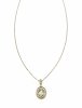 sz226 Złoty łańcuszek naszyjnik 40+5cm pozłacany 14k Austrian Crystal 